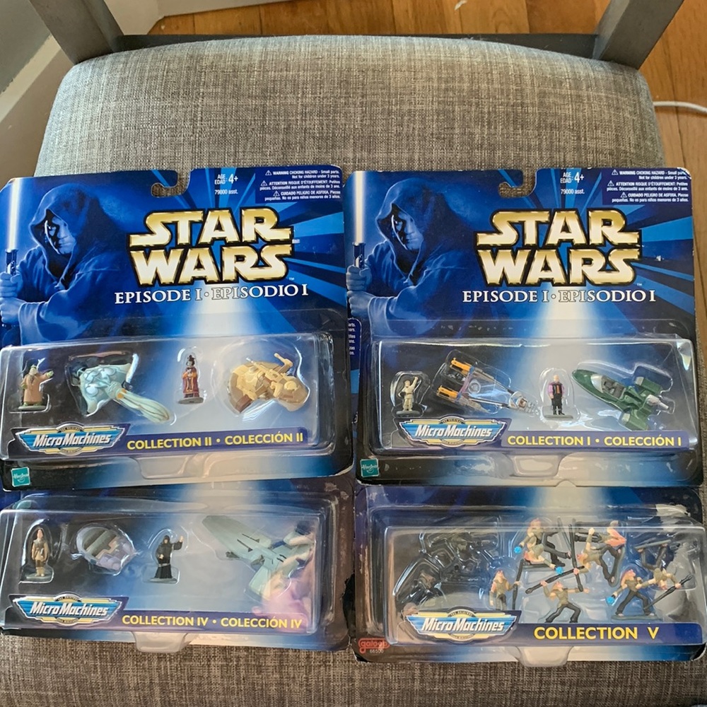 Star Wars Episode 1 Micro Machines Collection I, II, IV and V.